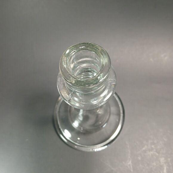 Vintage Clear Thick Glass Tapered Candle Holder / Candlestick ?Indiana Glass? - Picture 3 of 7